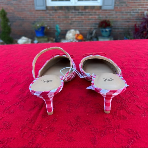 Nwt Wild Fable - Women's Lysandra Gingham Eyelet Kitten Heels - size 10 spring - Picture 4 of 7
